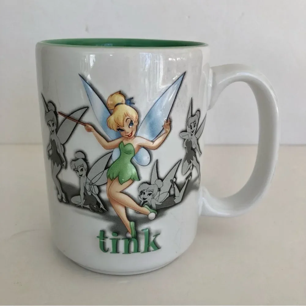 MUG COFFE CUP AUTHENTIC DISNEY PARKS THINKERBELL  3D RAISED 4.5
